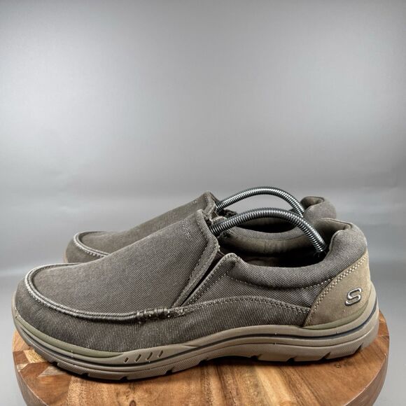 Skechers Mens Expected Avillo Khaki Slip On Sneaker Loafer 64109 Size 11 US - Picture 3 of 8